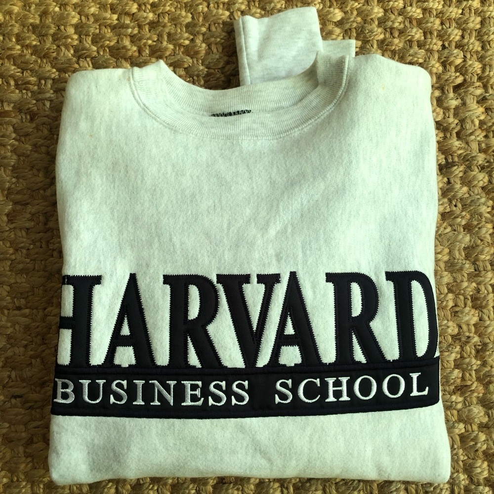 New w Tag: 1990’s MV Sport Stitched Harvard Business School Sweatshirt. Size S